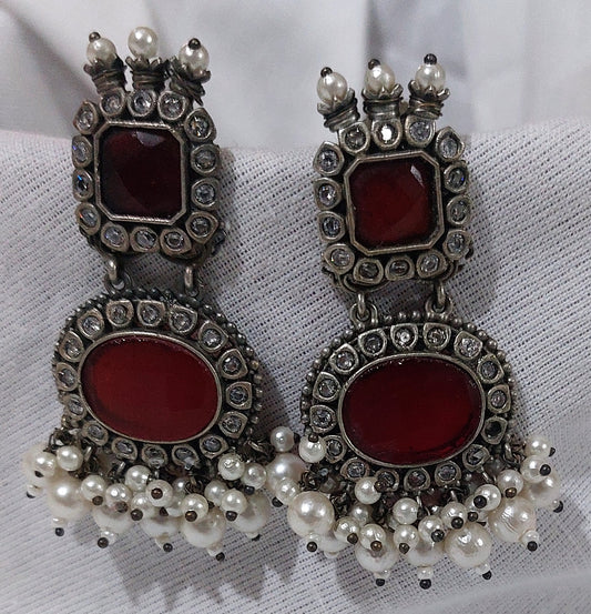 Beautiful Oxidized Silver Earrings